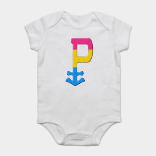 Pansexual Symbol in Pride Flag Colors Baby Bodysuit